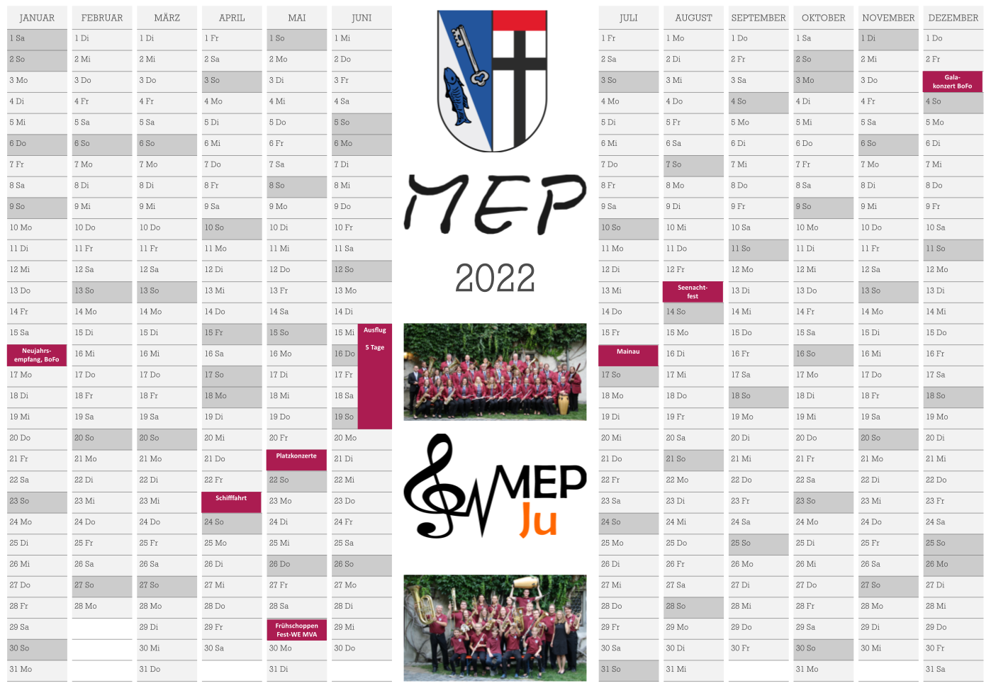 MEP Kalender 2022